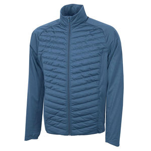 Veste à bulles en nylon pour hommes avec col montant, manteau d'hiver chaud avec étiquette tissée, manteaux rembourrés contrastés - Product Image 2