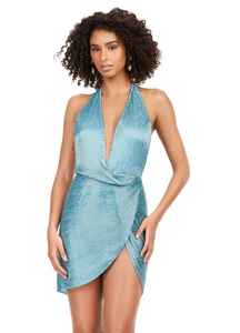 Vestido de fiesta de noche con cuello en V y cuentas y lentejuelas corto hasta la rodilla para cena nocturna - Product Image 5