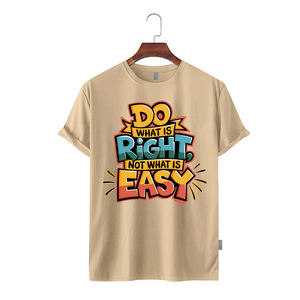 T-shirt à manches courtes en coton tricoté respirant et écologique pour hommes grande taille, tendance 2026, avec logo personnalisé sur le devant, vente en gros OEM - Product Image 1