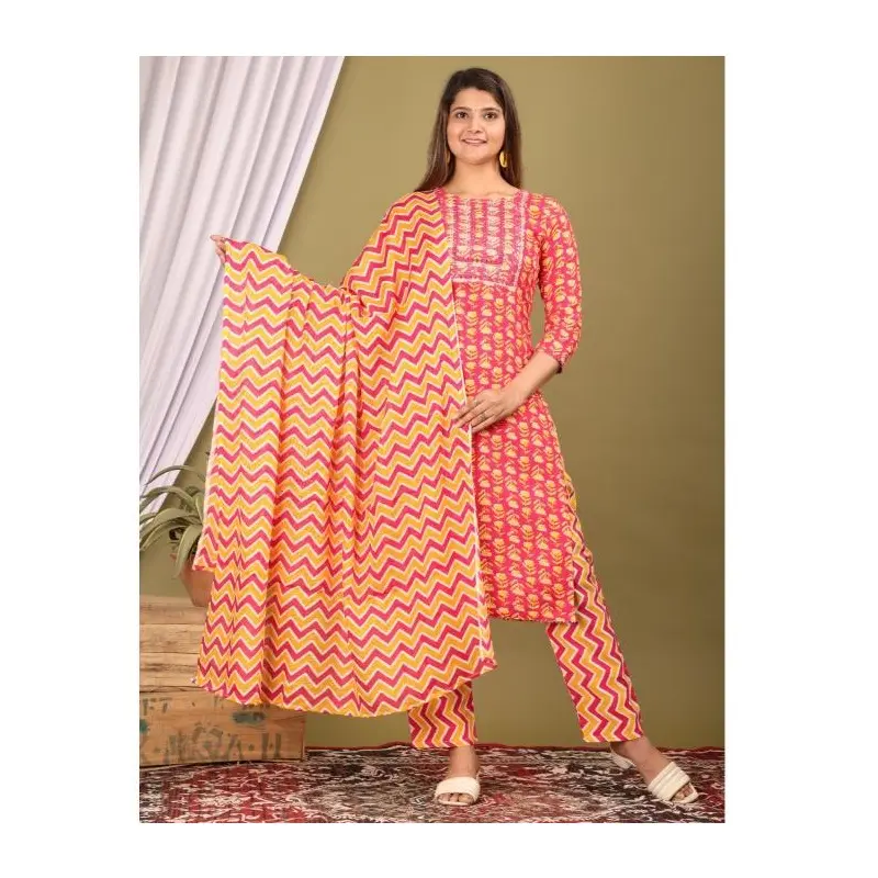 Standard Quality Pure Cotton Designer Suit Salwar for Womens Available at Affordable Price from Indian Exporter