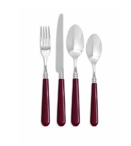 Couverts en acier inoxydable massif Ensemble de 4 couverts avec poignée en résine Acier miroir pour la cuisine Maison Hôtel Couverts Dîner Ensemble - Product Image 6