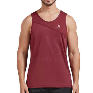 Débardeur de sport en coton 230 GSM pour homme, personnalisable avec logo, uni, sans manches, pour musculation et fitness 2026 - Product Image 1