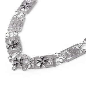 คอเสื้อโซ่อิฐ2025คอแบบโซ่คุณภาพพรีเมียมคอแบบมอลต้าชุบเงินคุณภาพระดับต่ำ - Product Image 2