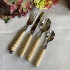 Juego de cubiertos de madera con mango de hueso y diseño estándar, perfecto para hoteles, hogares, restaurantes y bodas, procedente de la India. - Product Image 1