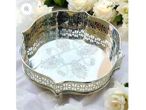 Plateau de Dessert et de Bonbons en Métal Émail Dernier Design de Table Décoratif Luxe Élégant Plateau de Service au Chocolat en Inde - Product Image 2