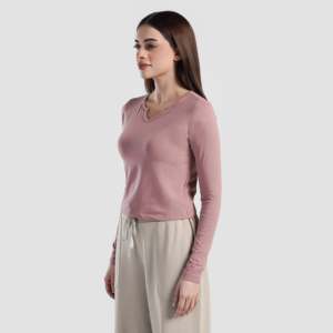 Dusty Pink Rush Fit <b>Top</b> for Fitness Apparel - Product Image 3