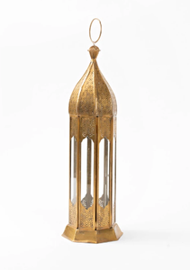 Gancho redondo superior de farol de metal de alta calidad de latón AK en diseño marroquí con acabado antiguo a bajo precio para decoración interior de hotel - Product Image 6