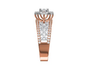 Bague élégante pour femme en 14K/18K jaune rose blanc plaqué or diamant de laboratoire bijoux fins pour mariage anniversaire de mariée - Product Image 4