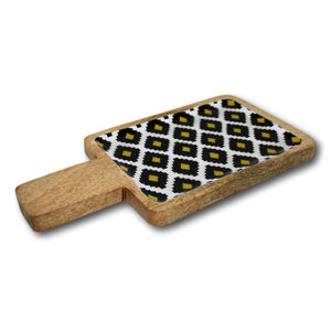 Plateaux à dessert en bois personnalisés au design vintage Meena Work Handmade Pure Wood Idéal pour les collations Plateau de service élégant - Product Image 1