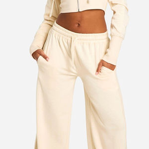 Pantalón de Pierna Ancha Recta con Diseño de Logotipo Personalizado / Chándal al Por Mayor de Manga Larga con Tela de Alta Calidad y Diseño Transpirable para Mujer - Product Image 3