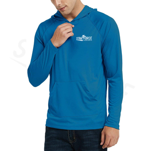 Sudadera con capucha de pesca al aire libre con logotipo personalizado para hombre, camiseta de secado rápido UPF 50 de manga larga SPF con característica impermeable hecha de poliéster - Product Image 4