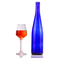 Bouteilles de vin bleu de 500ml conçues sur mesure de haute qualité avec bouchon en liège Options de taille en gros