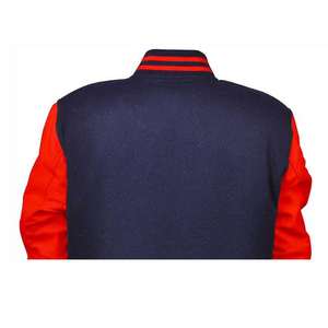 Blouson aviateur de baseball Letterman décontracté pour hommes Veste universitaire avec manches en cuir respirant Caractéristiques chauffantes-pour hommes - Product Image 5