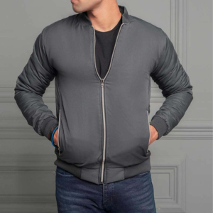 Blousons d'aviateur matelassés pour hommes du fabricant OEM Style à col montant avec fermeture à glissière Couleur unie personnalisée Vente de gros d'hiver - Product Image 1