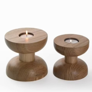 Décoration de support de bougeoir en bois pour les festivals à la maison décorer l'article support de pilier en bois d'Inde - Product Image 1