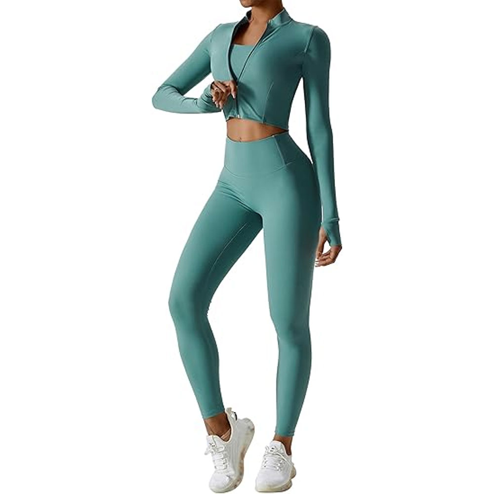 Women Yoga Set Two Piece Seamless Sports Bra And Leggings Fitness Outfit Gym Clothing Training Activewear Suit