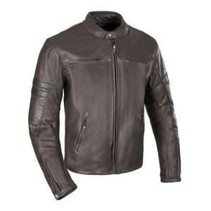 Veste en cuir élégante pour homme 2026, veste en cuir de moto personnalisée, veste en cuir noir pour homme - Product Image 5
