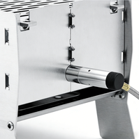 Barbecue à gaz pliable compact en acier inoxydable, résistant à la rouille, montage sans outils, facile à nettoyer, pour balcon et camping-car, faible teneur en carbone