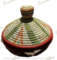 Hotpot traditionnel fait main en osier Roti Box Chapati/Roti Box en gros pour servir une boîte de conteneur polyvalente