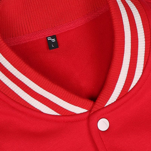 Chaqueta de béisbol Varsity de manga de cuero de alta calidad Letterman Varsity Bomber chaqueta cortavientos informal impermeable para hombre - Product Image 4