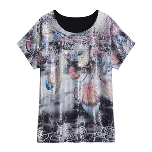 Camisetas de mujer de alta calidad, ropa de calle Sexy, camiseta de bebé, tela de punto transpirable y sostenible, Tops cortos con cuello redondo para mujer - Product Image 5