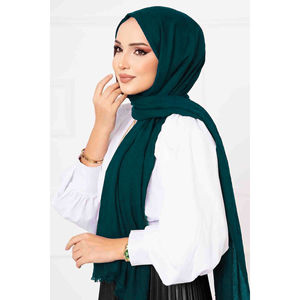 Conjunto de chal, bufanda, guantes y sombrero de bambú esmeralda elegante - Product Image 2