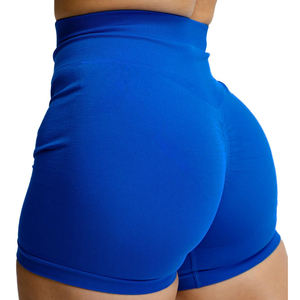 Ropa de mujer verano logotipo personalizado pantalones cortos de yoga para mujer cintura caliente pantalón Hip Lifting Spandex mujeres Booty Biker pantalones cortos de gimnasio - Product Image 2