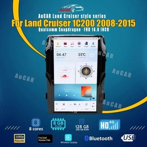 Aucar 16 "mới nhất <span class=keywords><strong>Android</strong></span> 11 Car DVD Player xe Đài phát thanh stereo video GPS navigation đơn vị đứng đầu cho TOYOTA LAND CRUISER 2008-2015 - Product Image 4