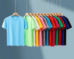 Logotipo personalizado 220 gramos verano peso pesado algodón alta calidad 100% algodón tejido Casual camiseta para hombres DDP envío - Product Image 2