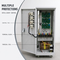 Régulateur de tension automatique triphasé haute précision avec écran LCD, stabilisateur de tension 380V 10kVA pour salle d'équipement médical