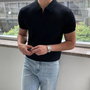 Camiseta deportiva de verano Camiseta de moda para hombre Cuello abierto Transpirable Secado rápido Top de manga corta - Product Image 2