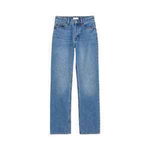 Nuevo estilo, pantalones vaqueros de cintura media para hombre, Ajuste Recto, botón transpirable, decoración, logotipo personalizado, lavado de nieve, moda, sólido, invierno y otoño - Product Image 6