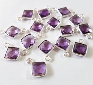 Bonne qualité Aragonite 18mm fantaisie forme de poire double caution connecteur en argent bijoux faits à la main pour la fabrication de bijoux d'été - Product Image 2