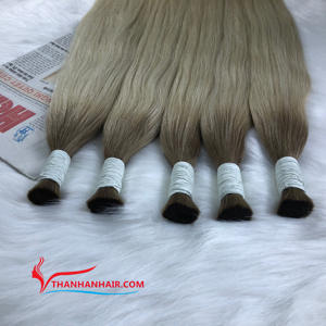 Extensiones de cabello humano a granel 100% vietnamita, cabello liso y sedoso Ombre, Color claro, sin enredos, listo para enviar - Product Image 2