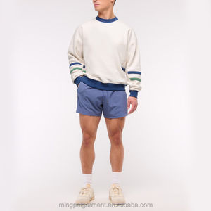 Manufacturer Custom Color Block Embroidered <b>Jumper</b> Heavyweight French Terry Pullover Long Sleeve Oversized high quality - Product Image 2