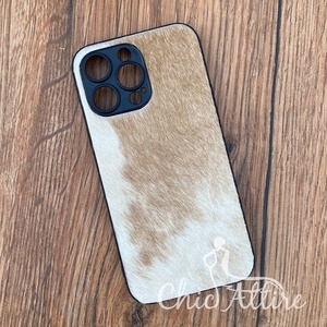 Nuova custodia per telefono in pelle con <span class=keywords><strong>capelli</strong></span> genuini in pelle di vacchetta occidentale custodia per telefono di lusso Vintage personalizzata per telefono 15 Pro Max - Product Image 1