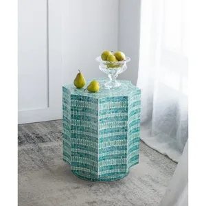 Thủ công thanh lịch lục giác lau phân hiện đại sang trọng trang trí mẹ của Ngọc Trai Inlay giọng bên bảng với mô hình khảm - Product Image 5