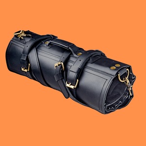 Estuche de almacenamiento con bolsa enrollable para cuchillos de cuero genuino con organizador de bolsa con cremallera, organizador de herramientas de cocina de uso especial para uso especial de 2, 0 - Product Image 5