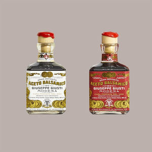 Coffret Cadeau en Bois Élégant pour Duetto 250ml Médailles d'Or Giusti Vinaigre Coffret Cadeau - Product Image 3