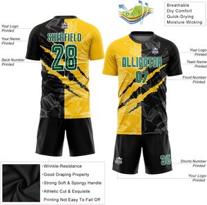 Kit d'uniforme de football personnalisé OEM impression par sublimation matériel à séchage rapide tailles pour adultes et jeunes fabricant direct d'usine - Product Image 3