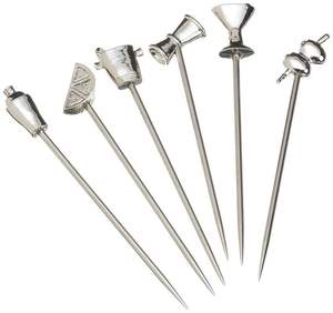 Venta caliente Bee Cocktail Picks Oro Acero inoxidable Agitadores de bebidas Swizzle Stick Guarnición Pinchos Palillos de dientes con soporte Proveedor - Product Image 3
