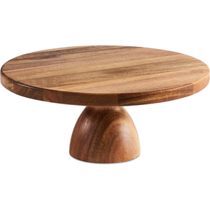Soporte de pastel de madera de la mejor calidad Diseño elegante Soporte redondo de pastel de madera Exhibición dulce que sirve para cualquier pastel Cupcakes o postre - Product Image 1