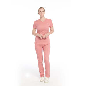 Tenues d'infirmière en denim de haute qualité, marque privée, ensembles d'uniformes d'hôpital, manches courtes, design personnalisé - Product Image 4