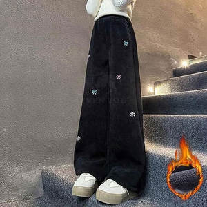 Pantalones Deportivos Elegantes para Mujer con Detalle de Bordado y Estilo Casual Relajado - Product Image 4