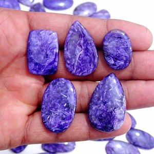 Beautiful Natural Charoite Loose Gemstone Wholesale Mix Shape Cabochon Charoite Loose Gemstone for Use Jewellery Making - Product Image 5