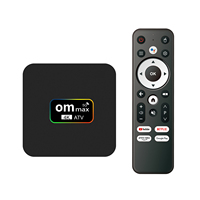 OM MAX 5G, el Mejor TV Box con Android 9, 1GB de RAM, 8GB de Almacenamiento, Amlogic S905L2 Quad Core, 1080P HD, WiFi de Doble Banda, Ethernet 10/100Mbps, Reproductor Multimedia