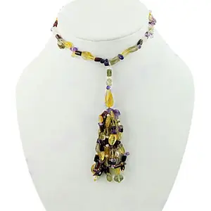 Collier tendance pour femme avec pendentif en pierres précieuses, perle d'eau douce en forme de croix, onyx, agate, perles colorées, bijoux religieux - Cadeau idéal - Product Image 1