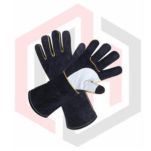 Guantes de soldadura Mig de cuero de vaca dividido superior con palma y pulgar reforzados para protección adicional 2025 - Product Image 6