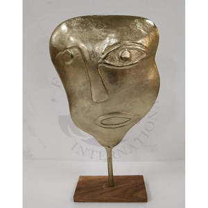 Escultura de mármol de aluminio artesanal de Metal hecha a mano moderna hermosa forma de árbol jarrón de mesa duradero escultura decorativa India - Product Image 5