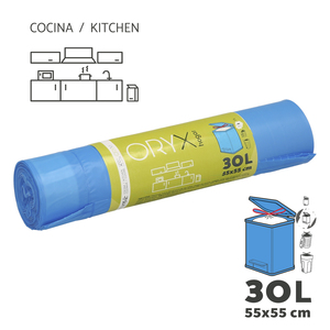 Sacchetti per Rifiuti con Chiusura Facilitata, 30 Litri, Rotolo da 15 Sacchetti - Product Image 2